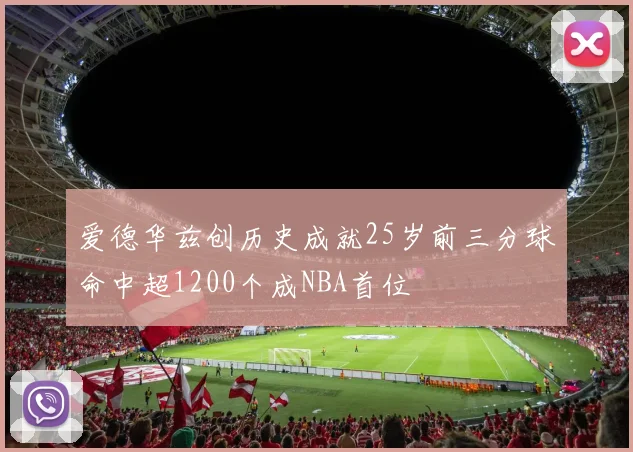 爱德华兹创历史成就25岁前三分球命中超1200个成NBA首位